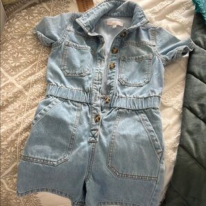 GB Girls Light Blue Denim Romper